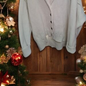 Free People Cream Button-Up Jacket